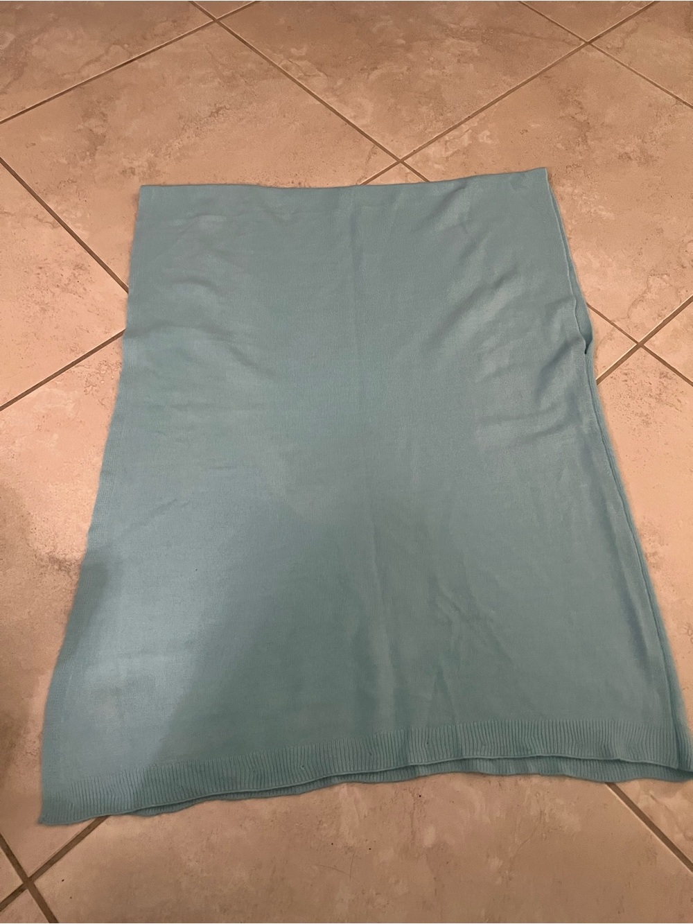 asymmetric convertible wrap shawl with a single armhole 100% acrylic Aqua blue - Picture 2 of 3
